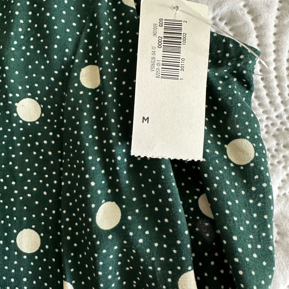 Green Polka Dot Swing Dress - Picture 3 of 3